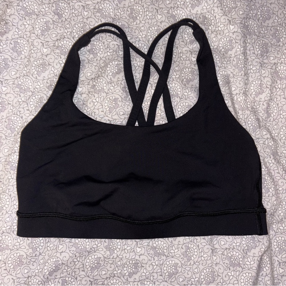 Lululemon Black Strappy Back Sports Bra